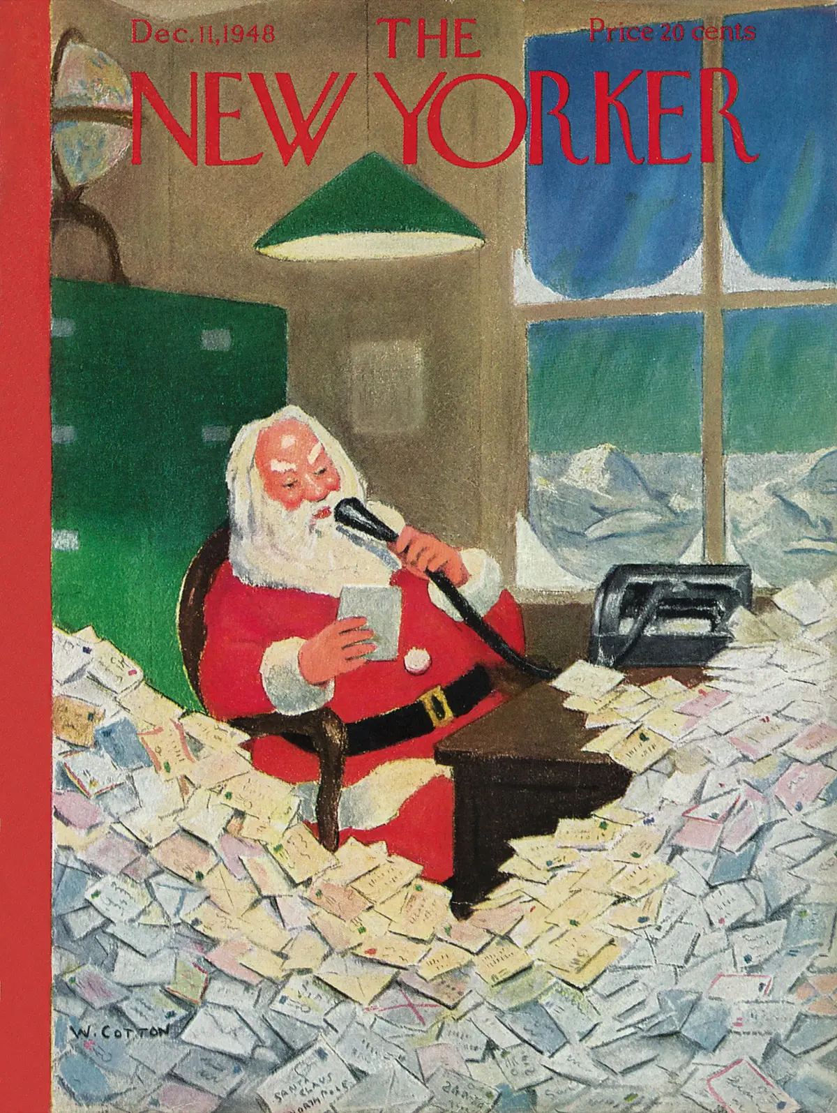 Обложка The New Yorker, 11 декабря 1948, художник Уильям Коттон