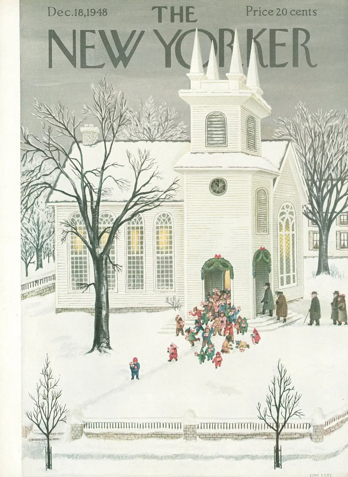 Обложка The New Yorker, 18 декабря 1948, художник Эдна Айке