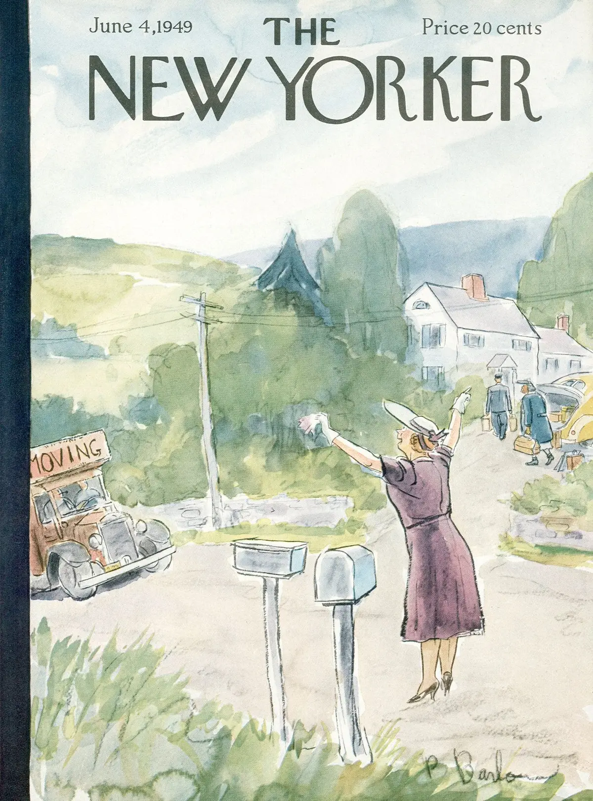 Обложка The New Yorker, 4 июня 1949, художник Перри Барлоу