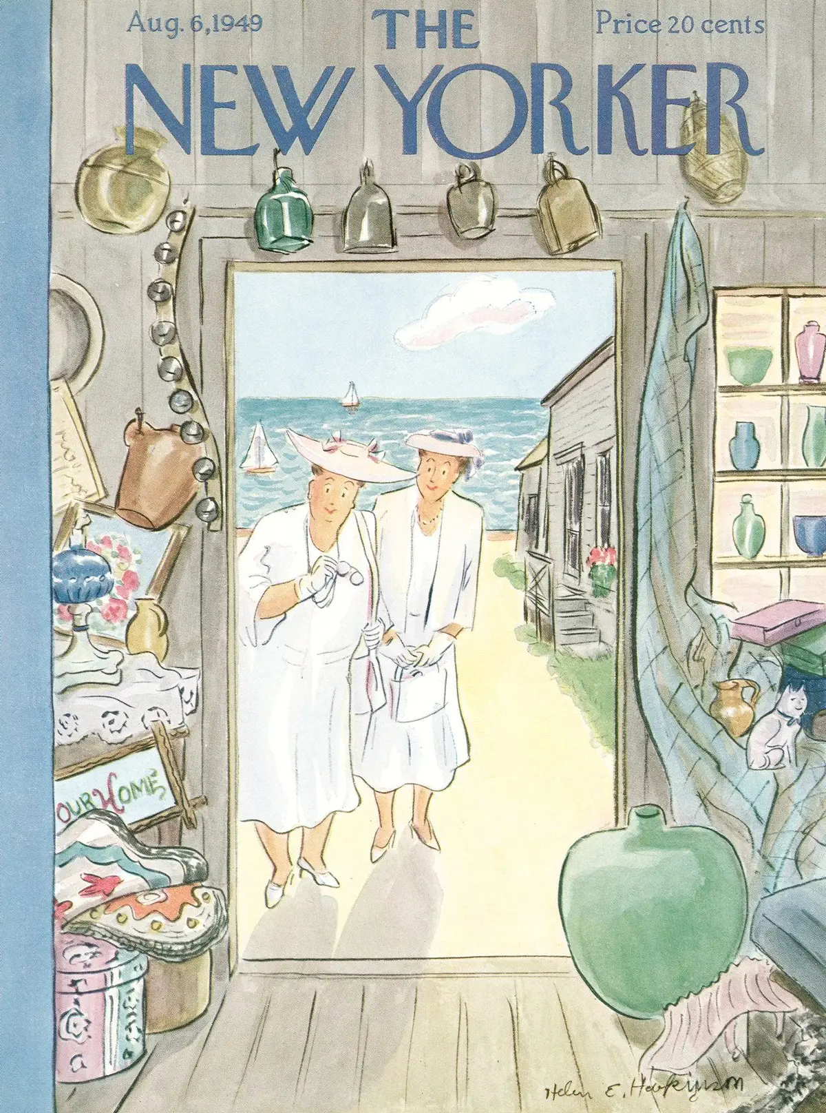 Обложка The New Yorker, 6 августа 1949, художник Хелен Э. Хокинсон