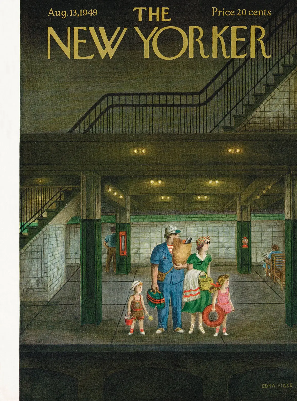 Обложка The New Yorker, 13 августа 1949, художник Эдна Айке