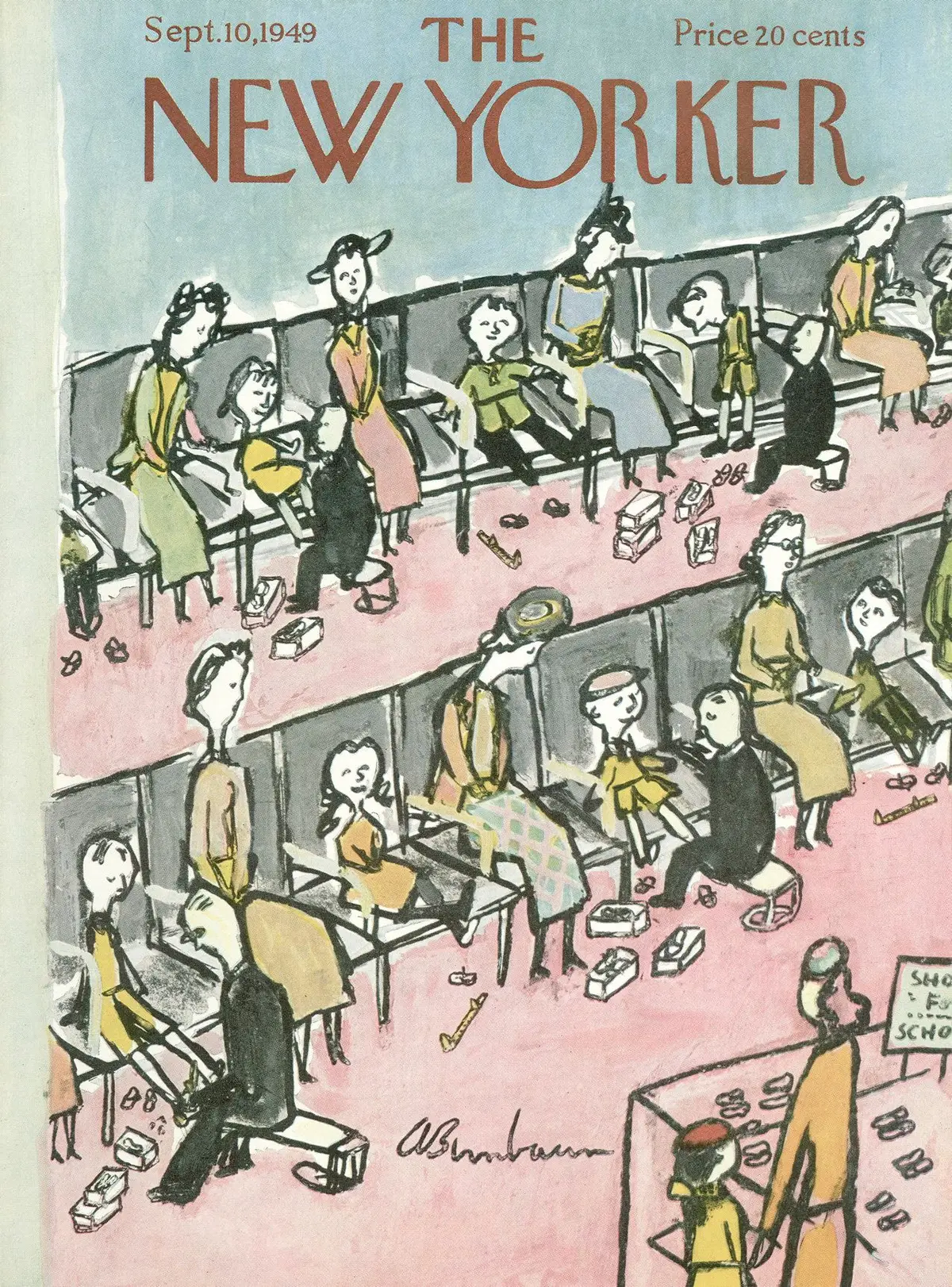 Обложка The New Yorker, 10 сентября 1949, художник Эйб Бирнбаум