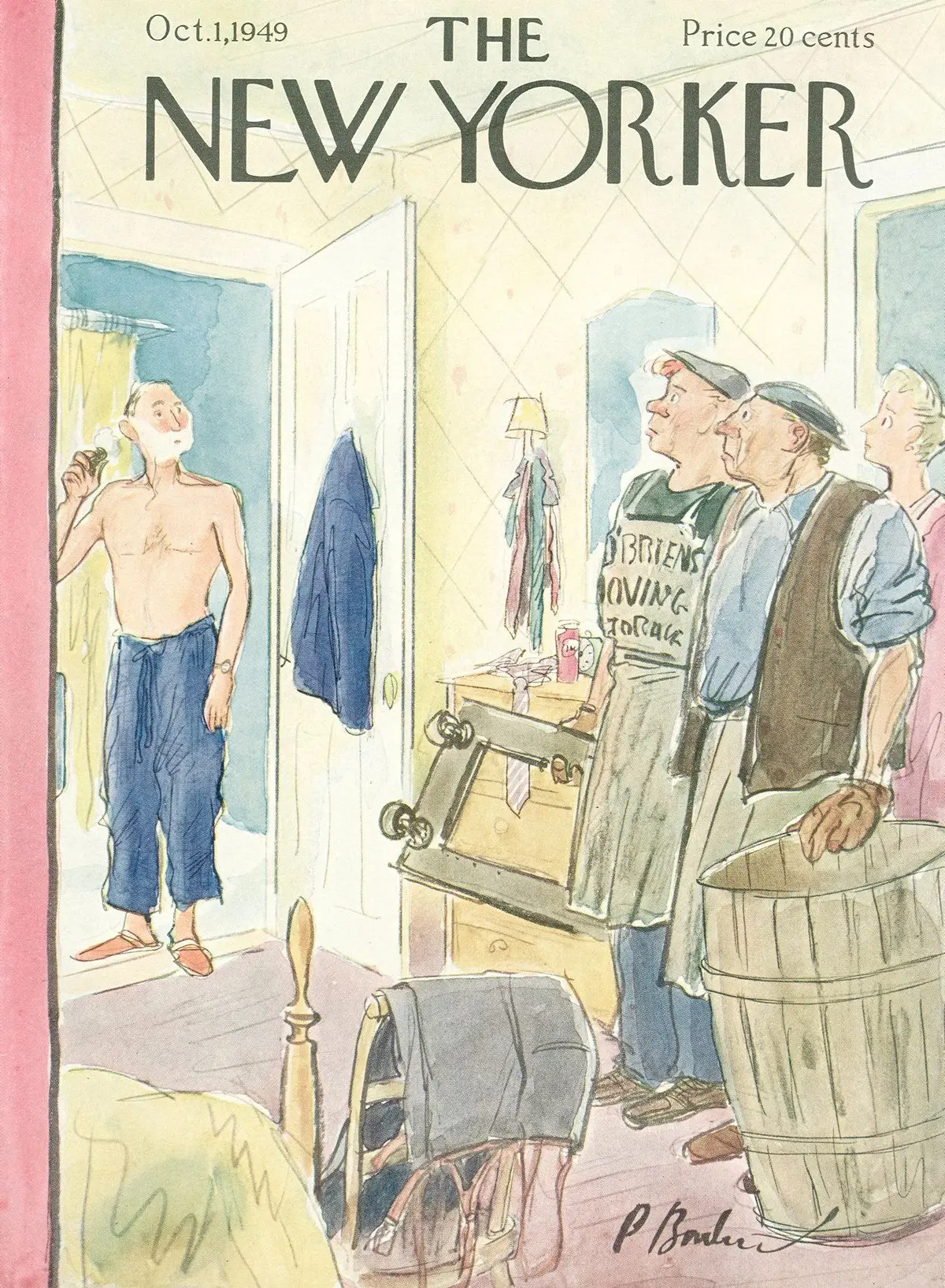 Обложка The New Yorker, 1 октября 1949, художник Перри Барлоу