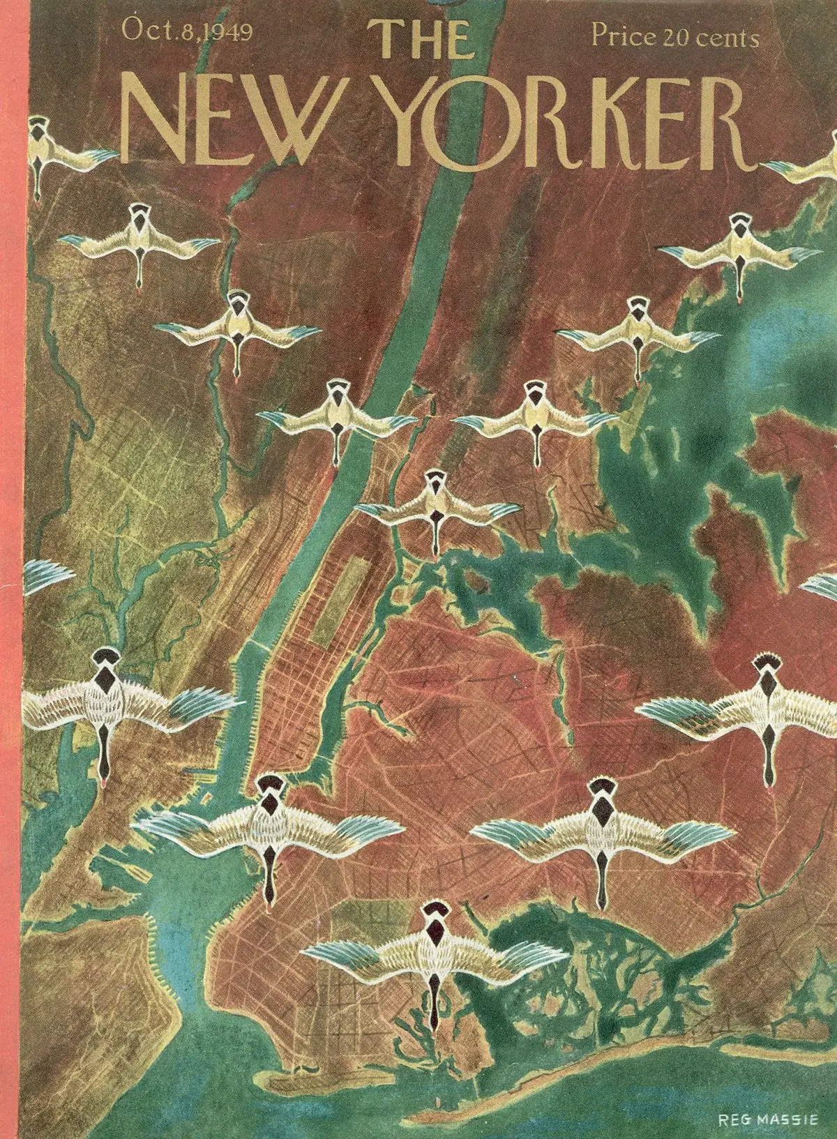 Обложка The New Yorker, 8 октября 1949, художник Редж Мэсси
