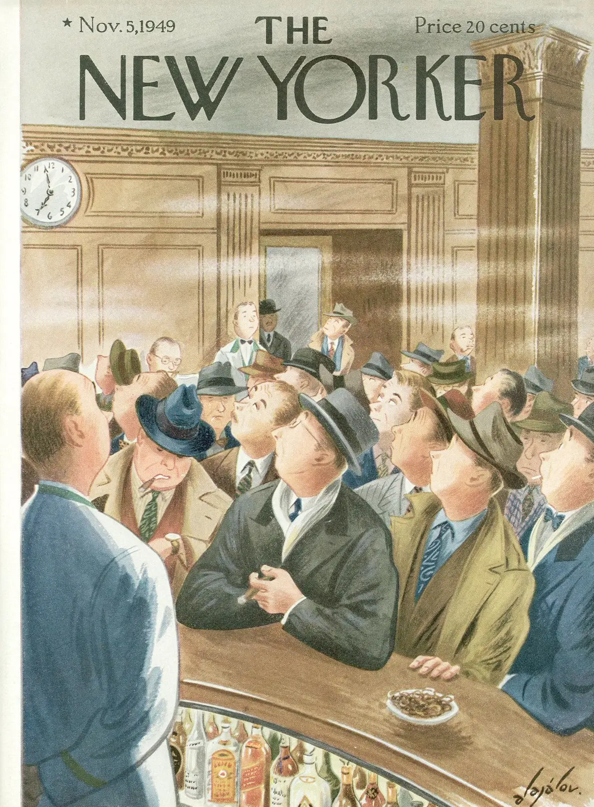 Обложка The New Yorker, 5 ноября 1949, художник Константин Алажалов