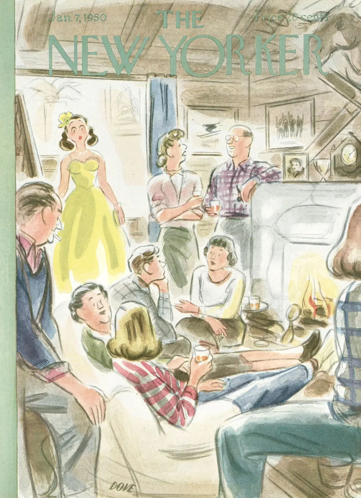 Обложка The New Yorker, 7 января 1950, художник Леонард Дав