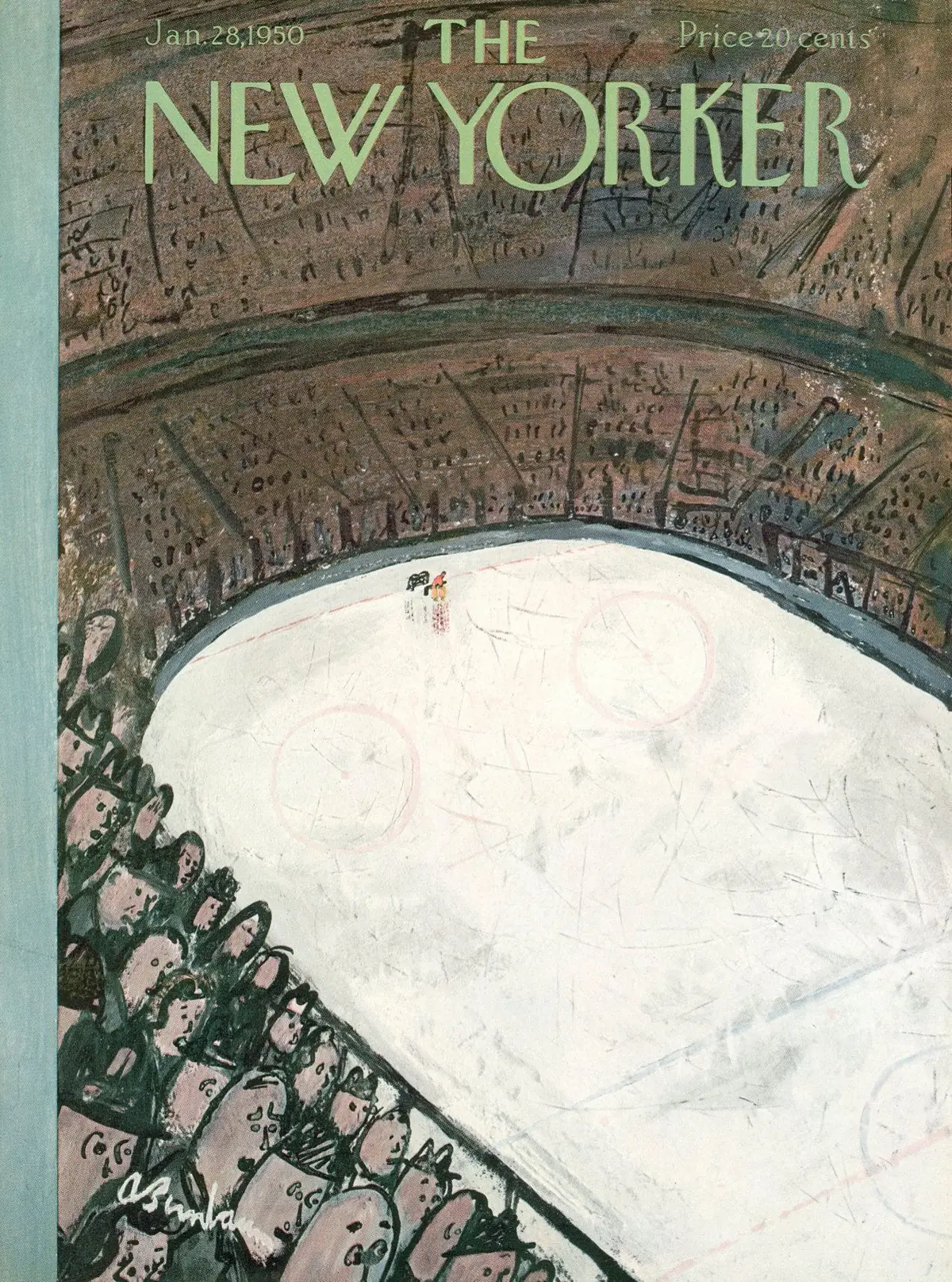 Обложка The New Yorker, 28 января 1950, художник Эйб Бирнбаум
