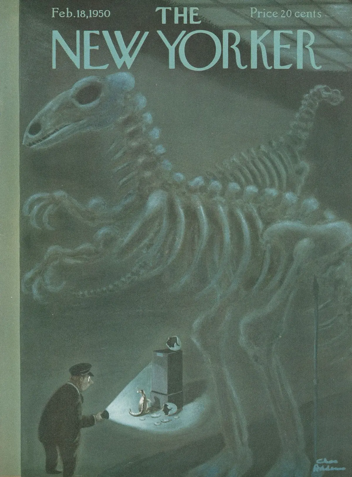Обложка The New Yorker, 18 февраля 1950, художник Чарльз Аддамс