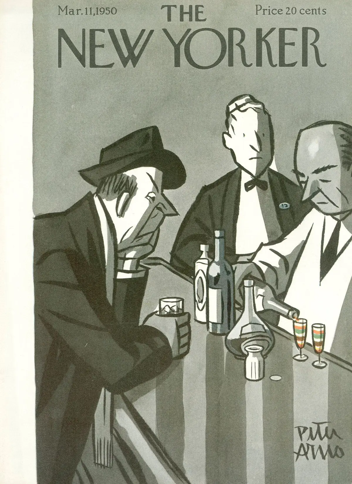 Обложка The New Yorker, 11 марта 1950, художник Питер Арно