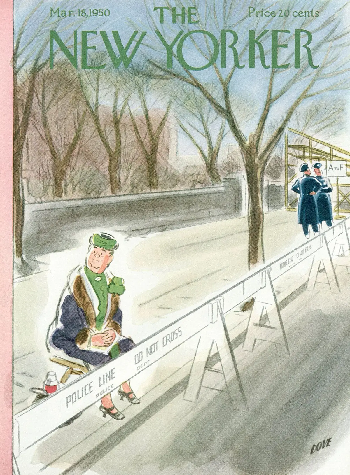 Обложка The New Yorker, 18 марта 1950, художник Леонард Дав