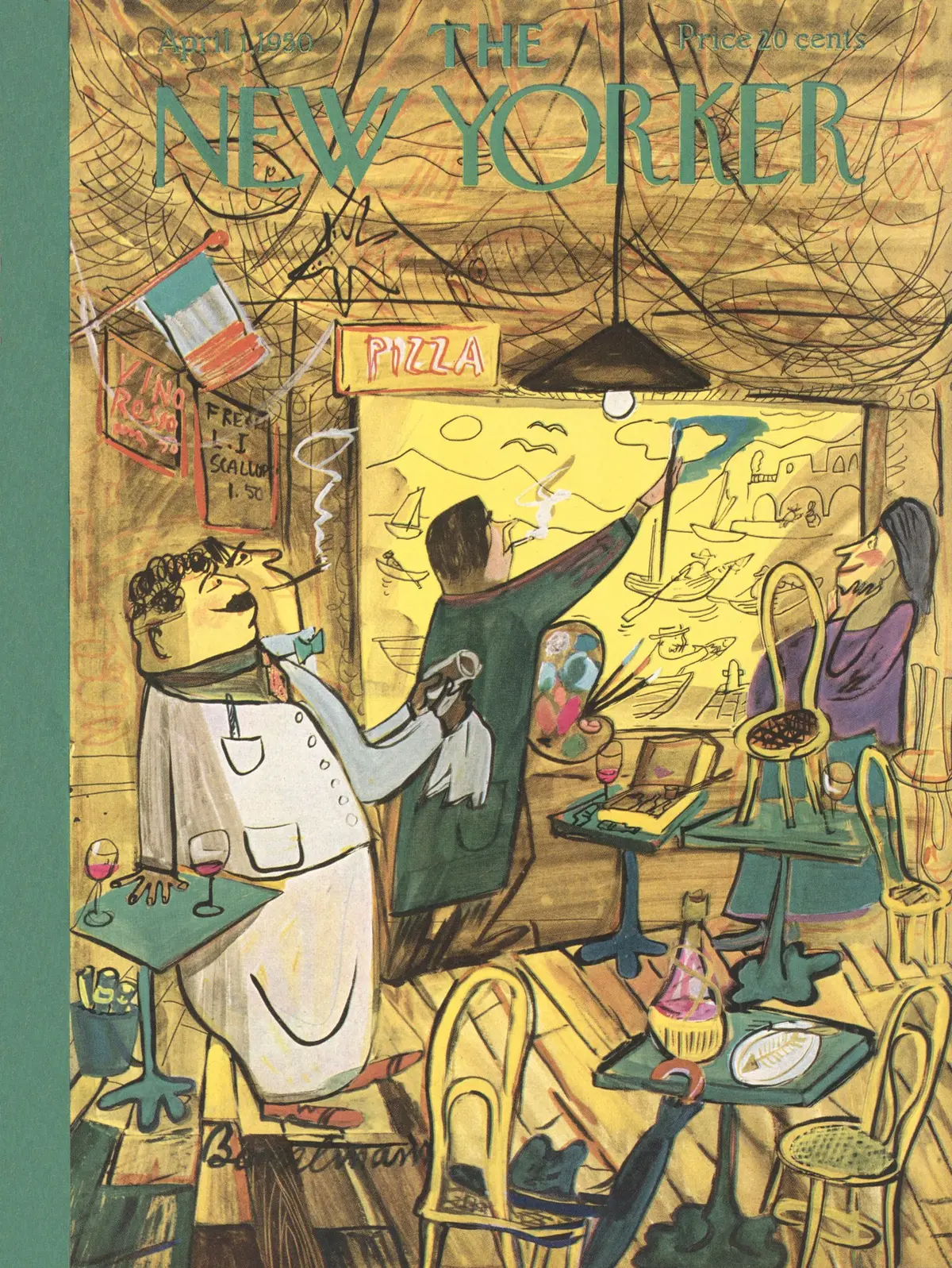 Обложка The New Yorker, 1 апреля 1950, художник Людвиг Бемельманс