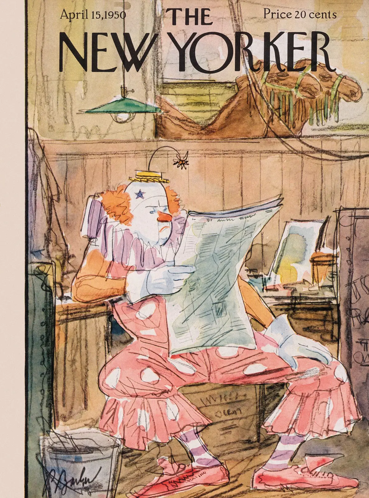 Обложка The New Yorker, 15 апреля 1950, художник Перри Барлоу