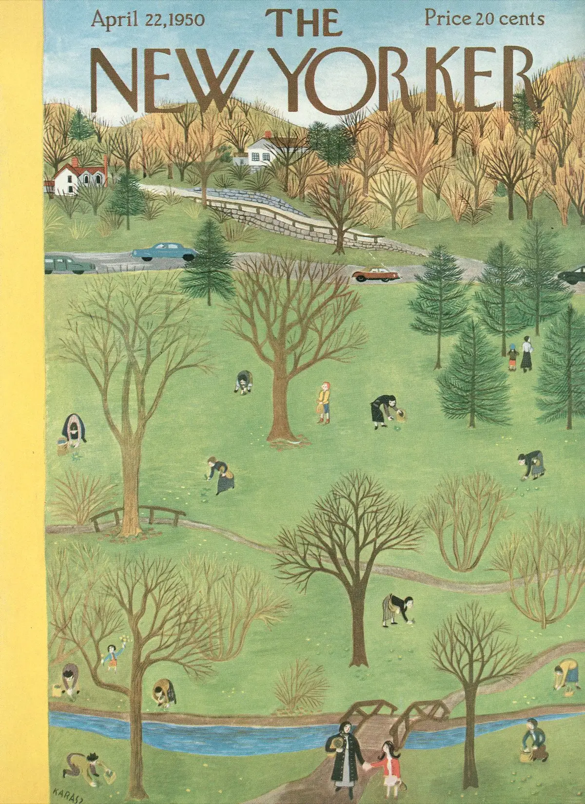 Обложка The New Yorker, 22 апреля 1950, художник Илонка Карас