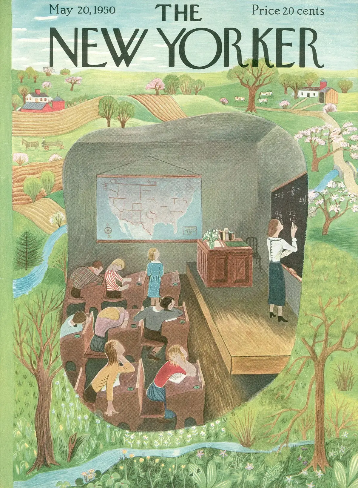 Обложка The New Yorker, 20 мая 1950, художник Илонка Карас