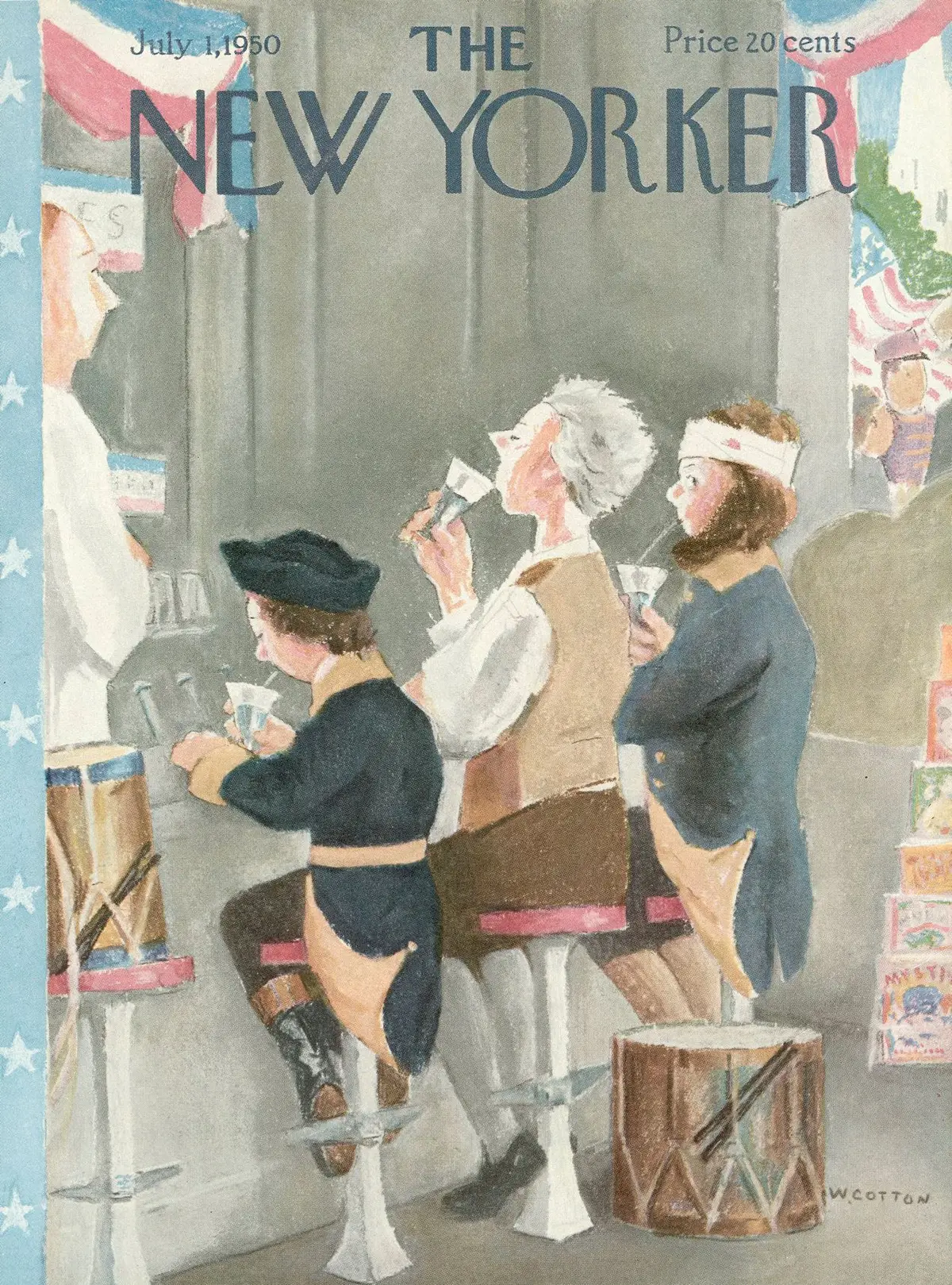 Обложка The New Yorker, 1 июля 1950, художник Уильям Коттон