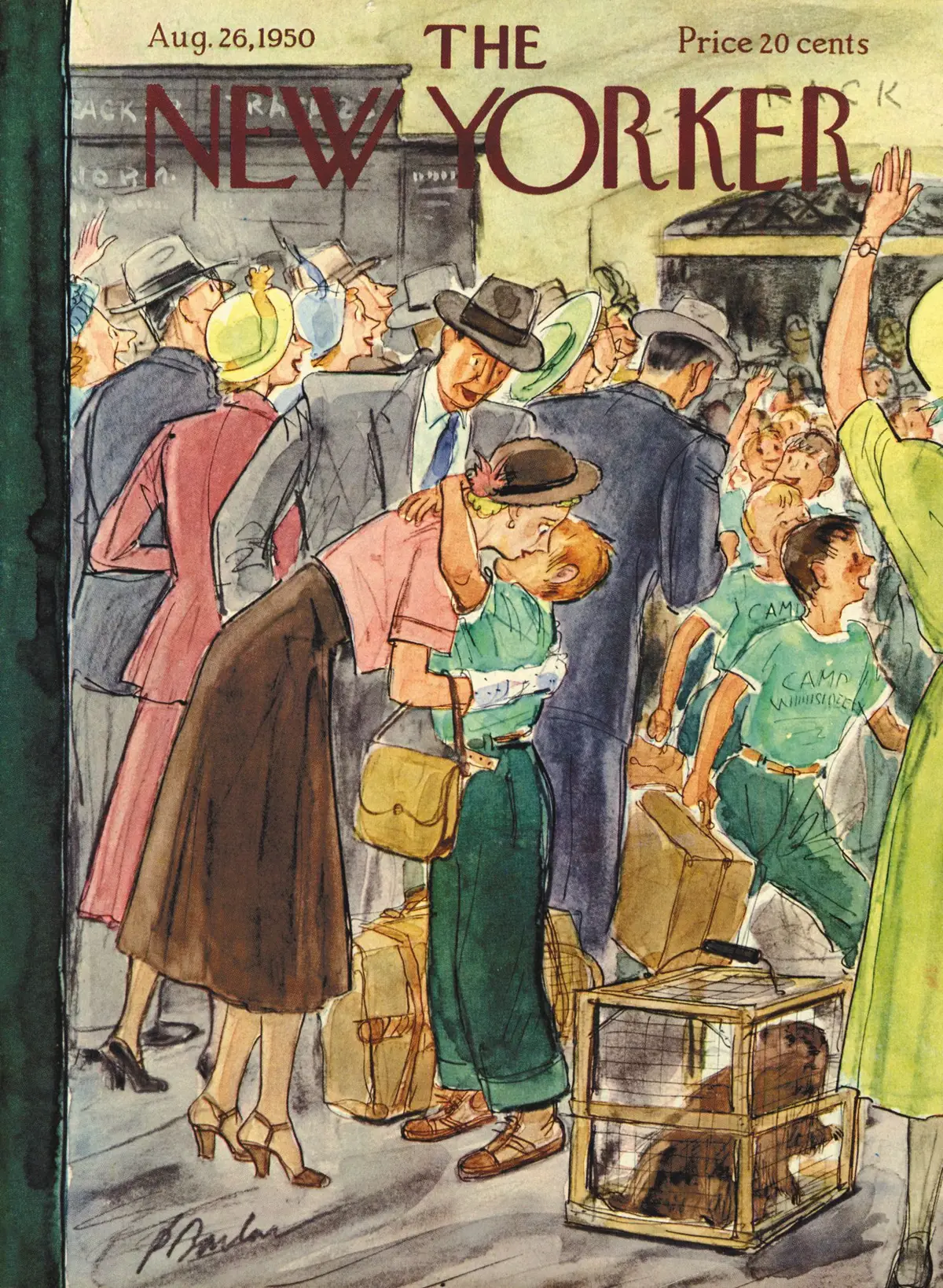 Обложка The New Yorker, 26 августа 1950, художник Перри Барлоу