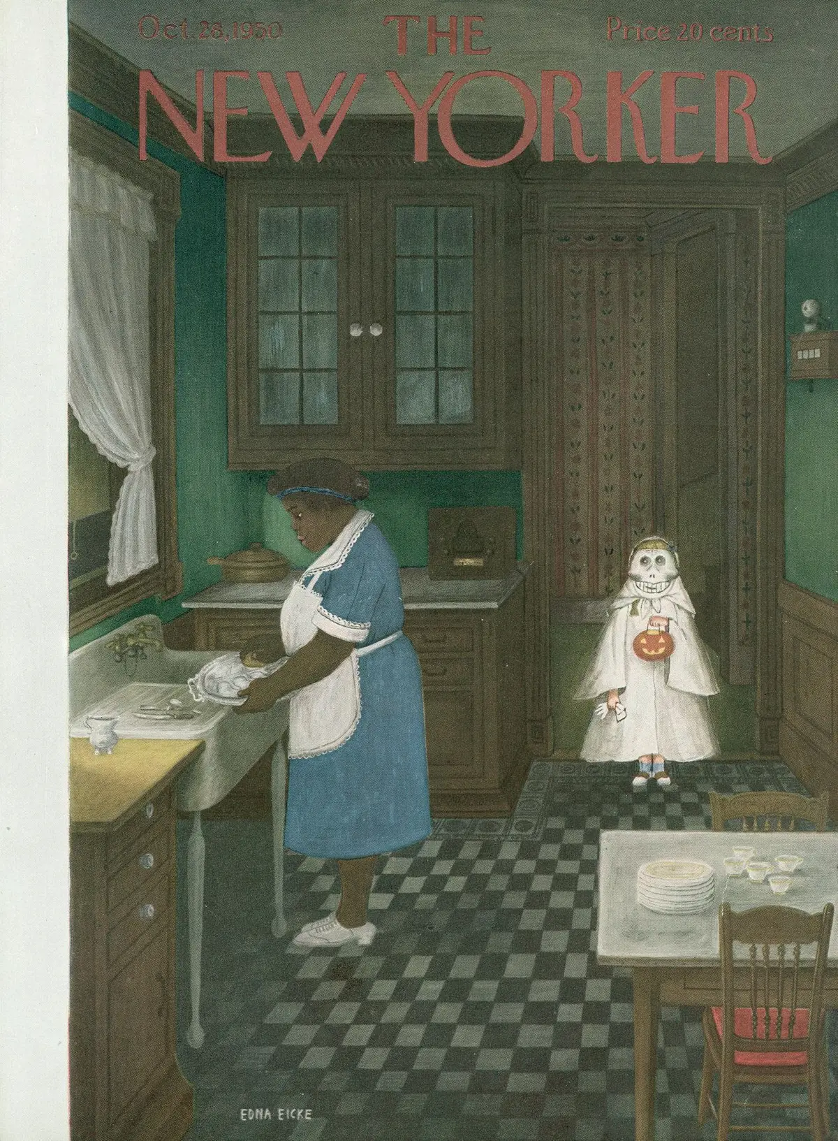 Обложка The New Yorker, 28 октября 1950, художник Эдна Айке