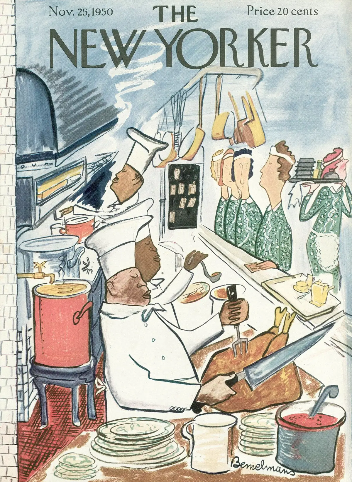 Обложка The New Yorker, 25 ноября 1950, художник Людвиг Бемельманс
