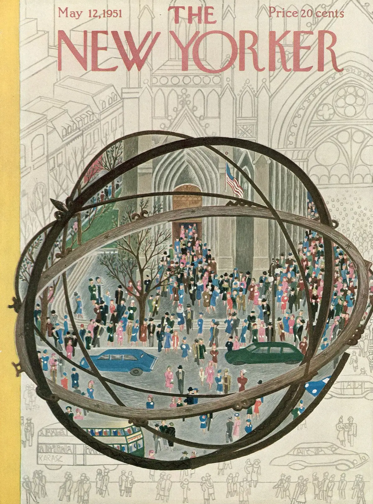 Обложка The New Yorker, 12 мая 1951, художник Илонка Карас