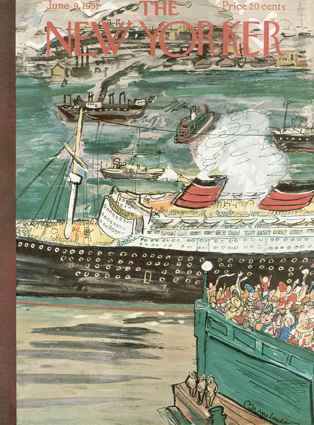 Обложка The New Yorker, 9 июня 1951, художник Людвиг Бемельманс
