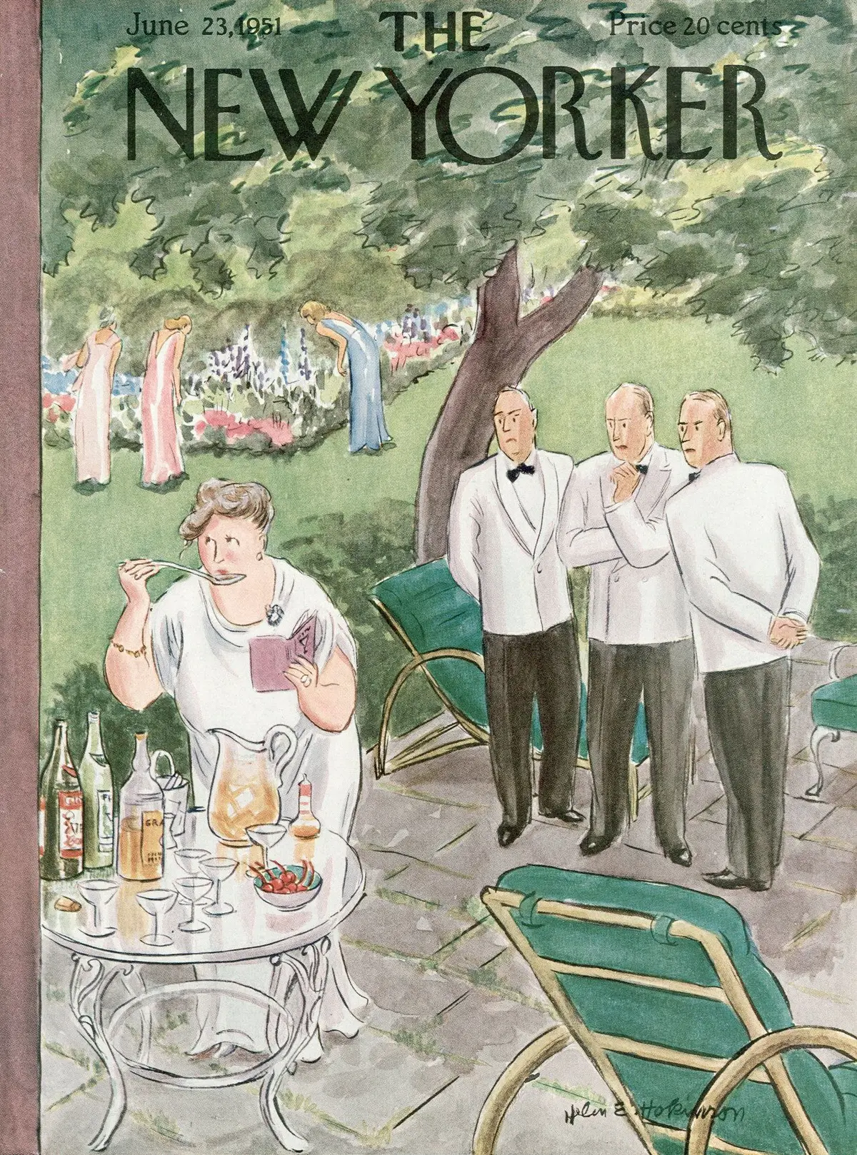 Обложка The New Yorker, 23 июня 1951, художник Хелен Э. Хокинсон