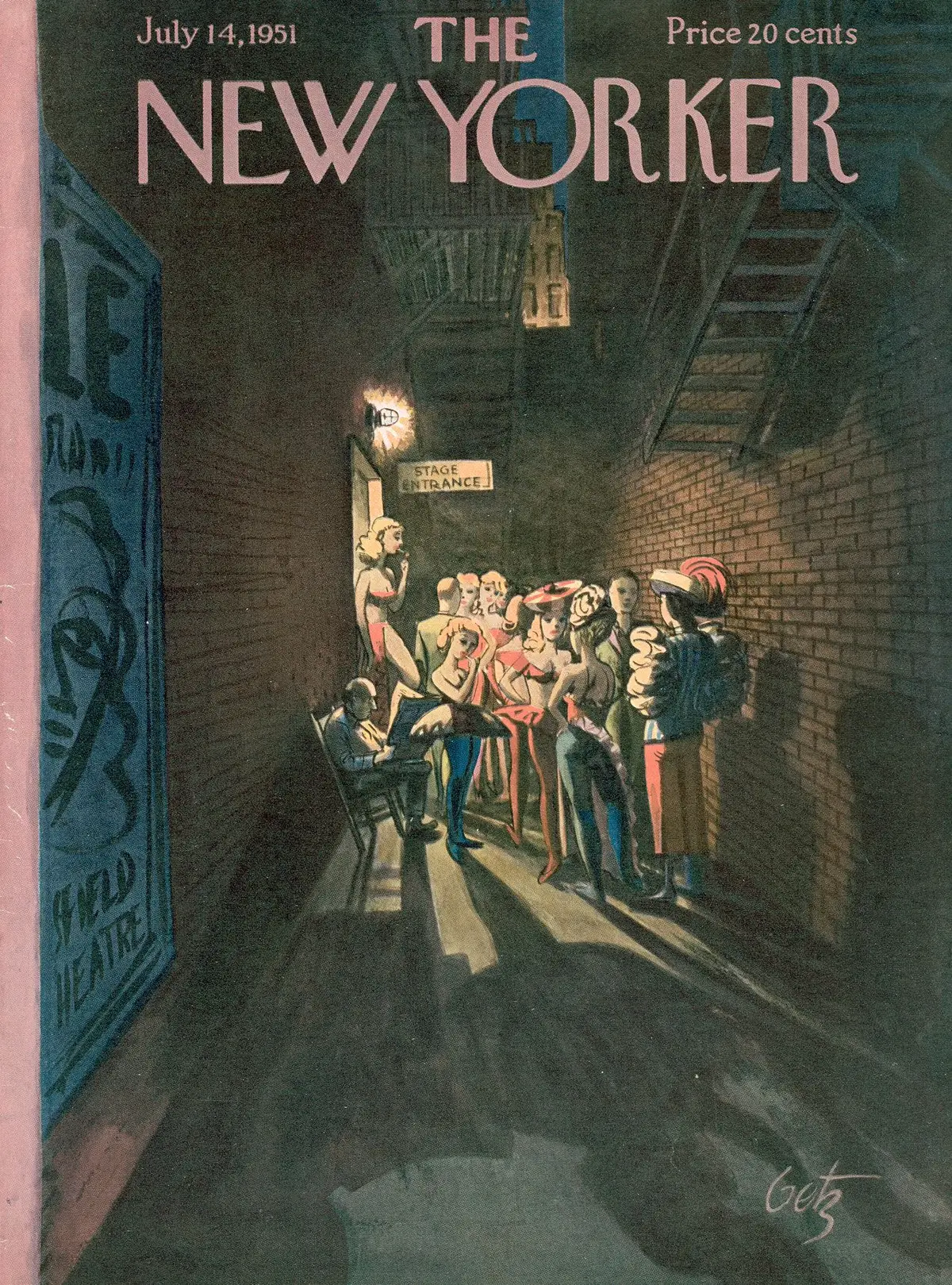 Обложка The New Yorker, 14 июля 1951, художник Артур Гетц