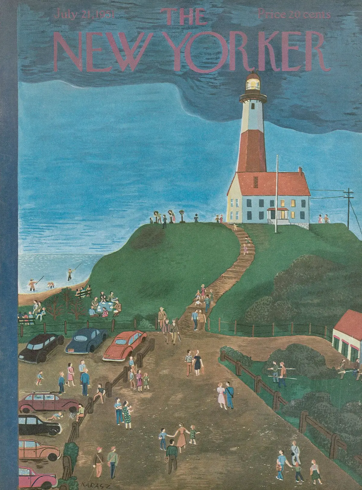 Обложка The New Yorker, 21 июля 1951, художник Илонка Карас