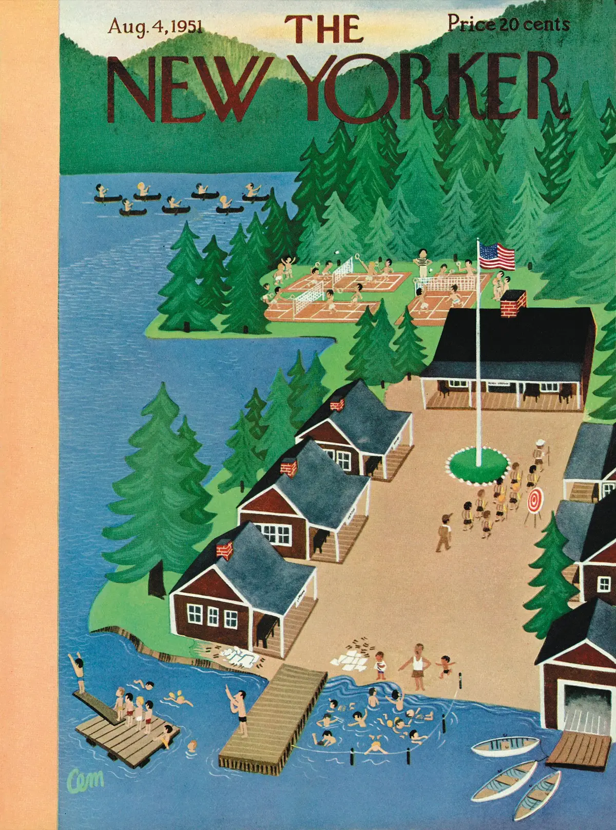 Обложка The New Yorker, 4 августа 1951, художник Чарльз Мартин