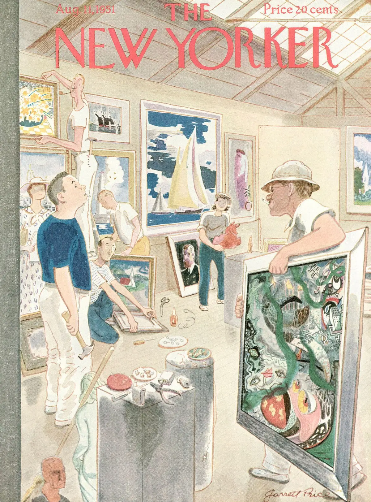 Обложка The New Yorker, 11 августа 1951, художник Гарретт Прайс