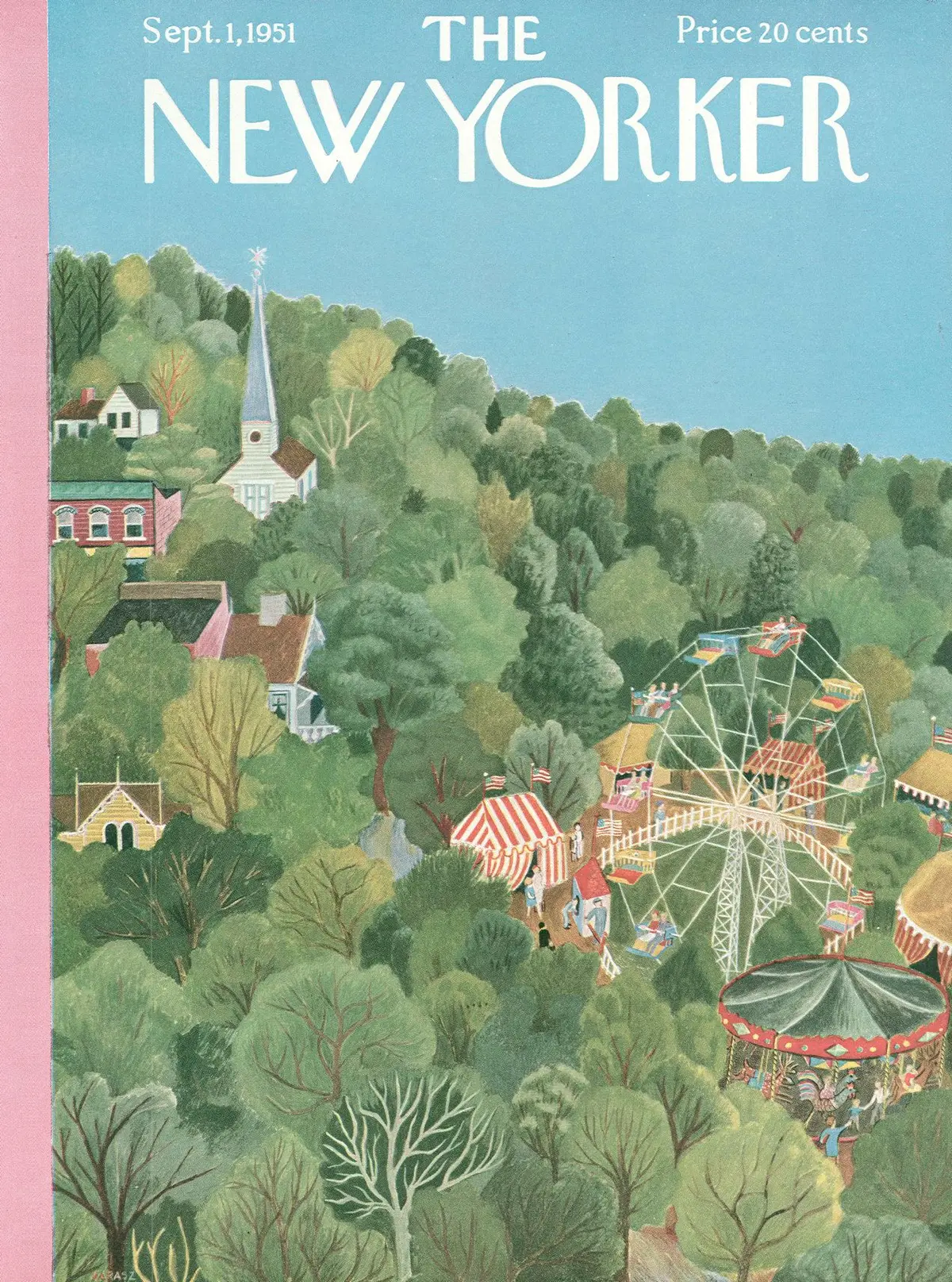 Обложка The New Yorker, 1 сентября 1951, художник Илонка Карас