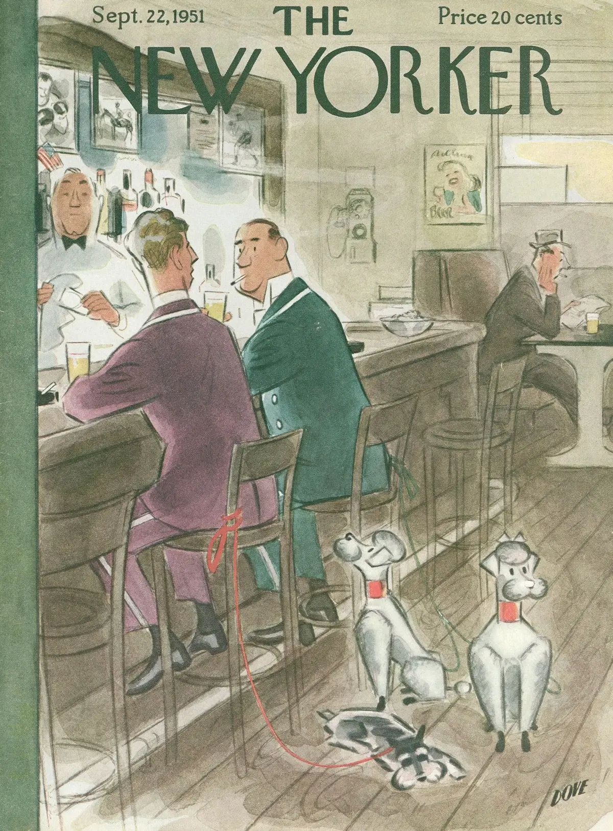 Обложка The New Yorker, 22 сентября 1951, художник Леонард Дав