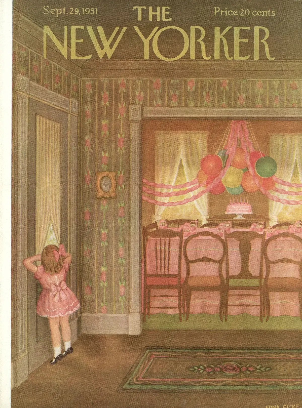 Обложка The New Yorker, 29 сентября 1951, художник Эдна Айке