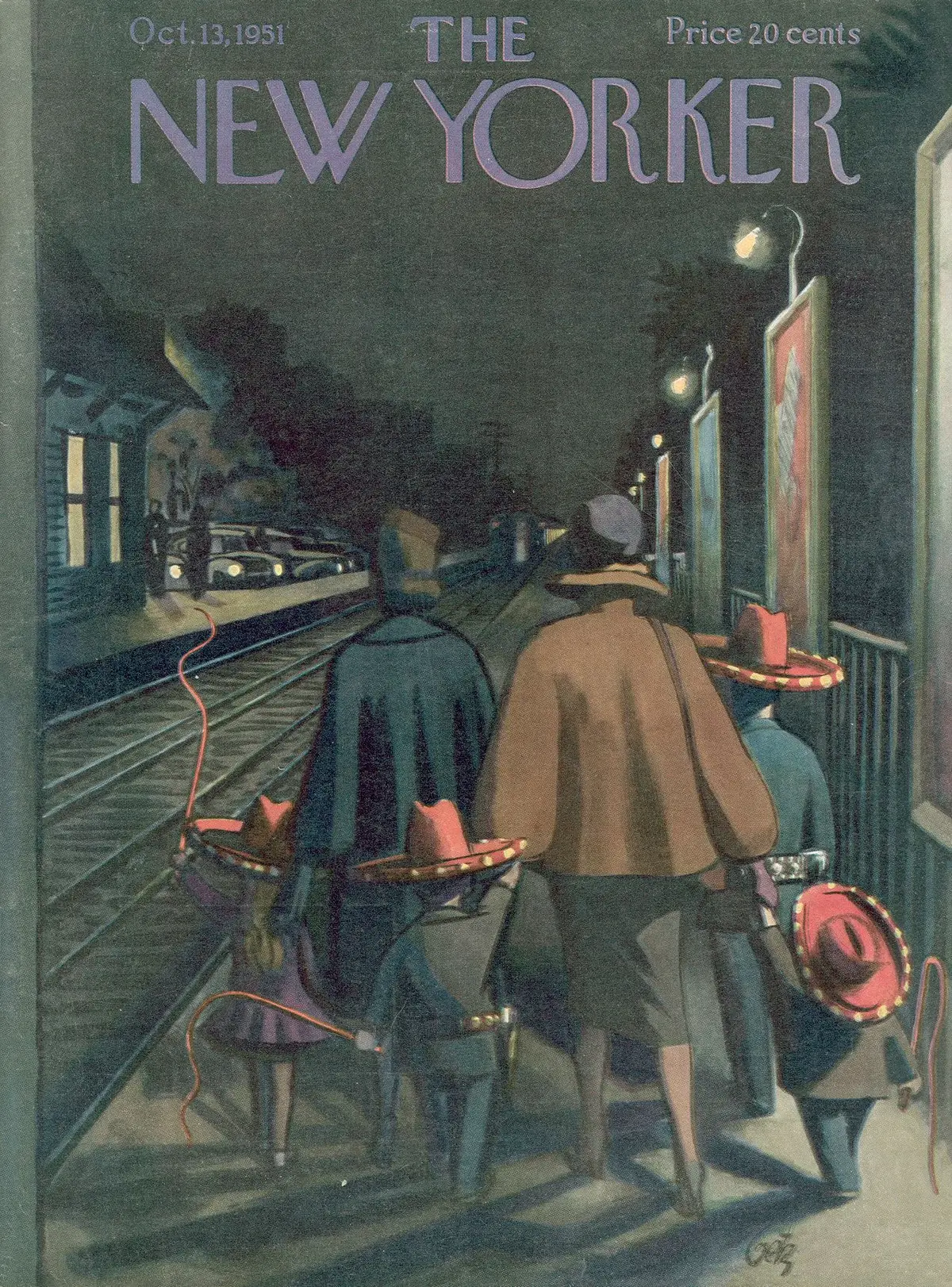 Обложка The New Yorker, 13 октября 1951, художник Артур Гетц