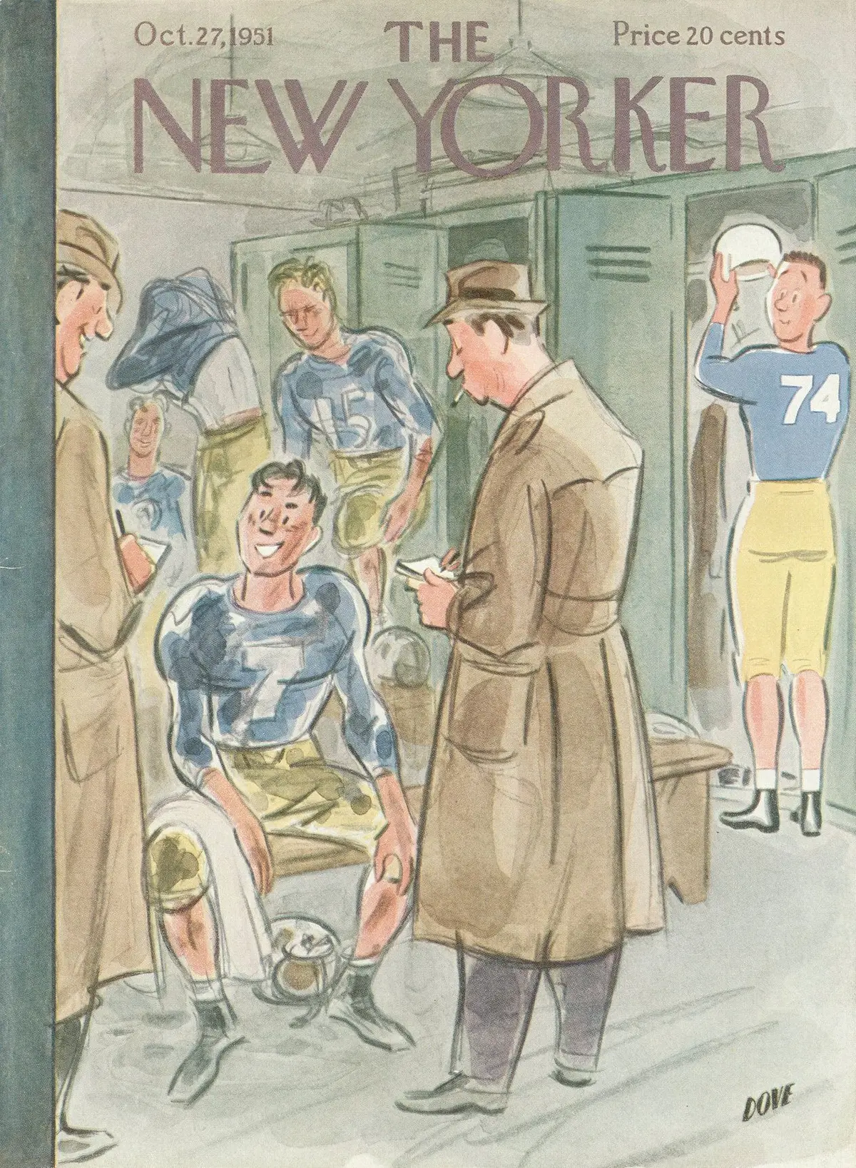 Обложка The New Yorker, 27 октября 1951, художник Леонард Дав