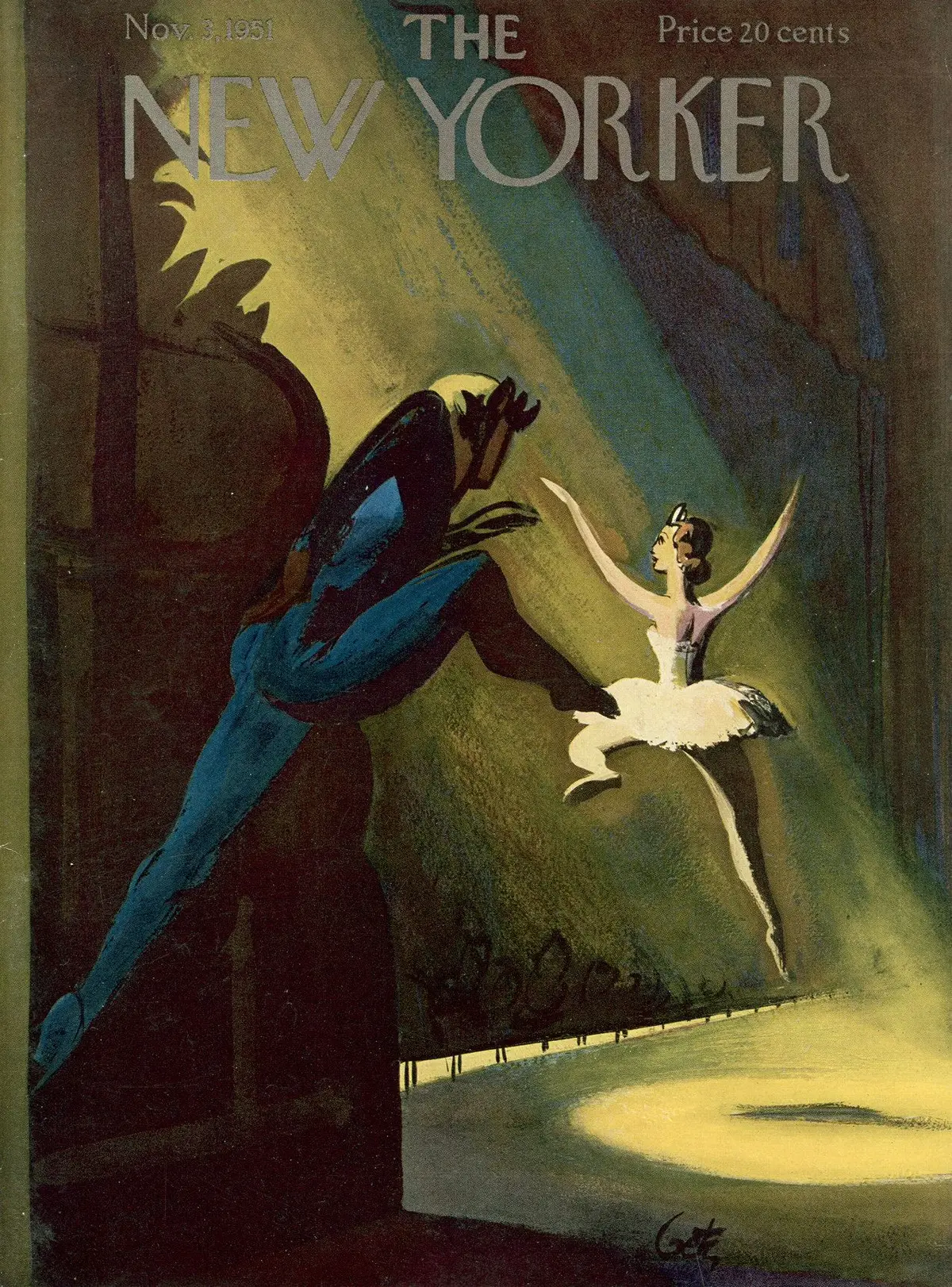 Обложка The New Yorker, 3 ноября 1951, художник Артур Гетц