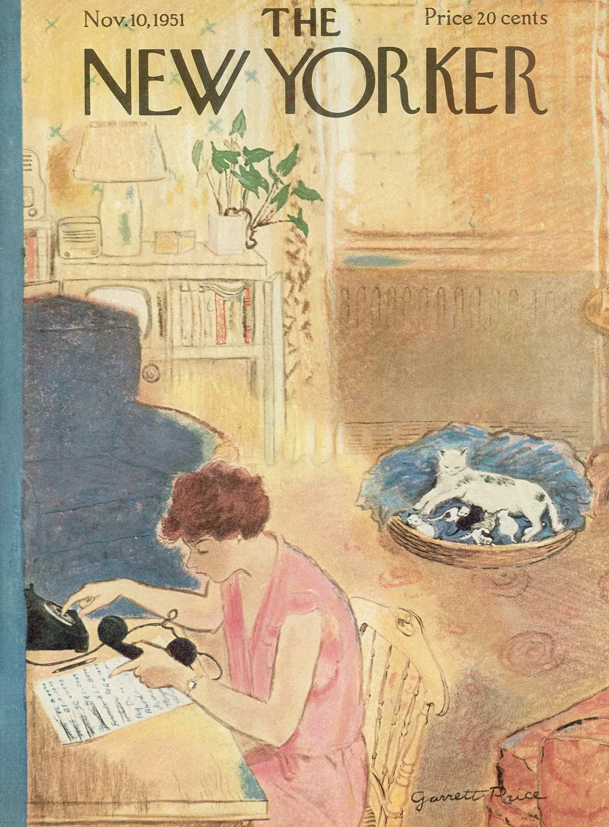 Обложка The New Yorker, 10 ноября 1951, художник Гарретт Прайс