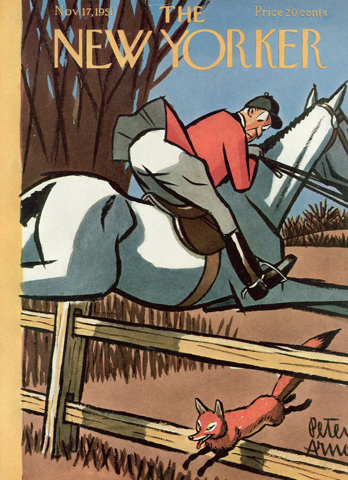Обложка The New Yorker, 17 ноября 1951, художник Питер Арно