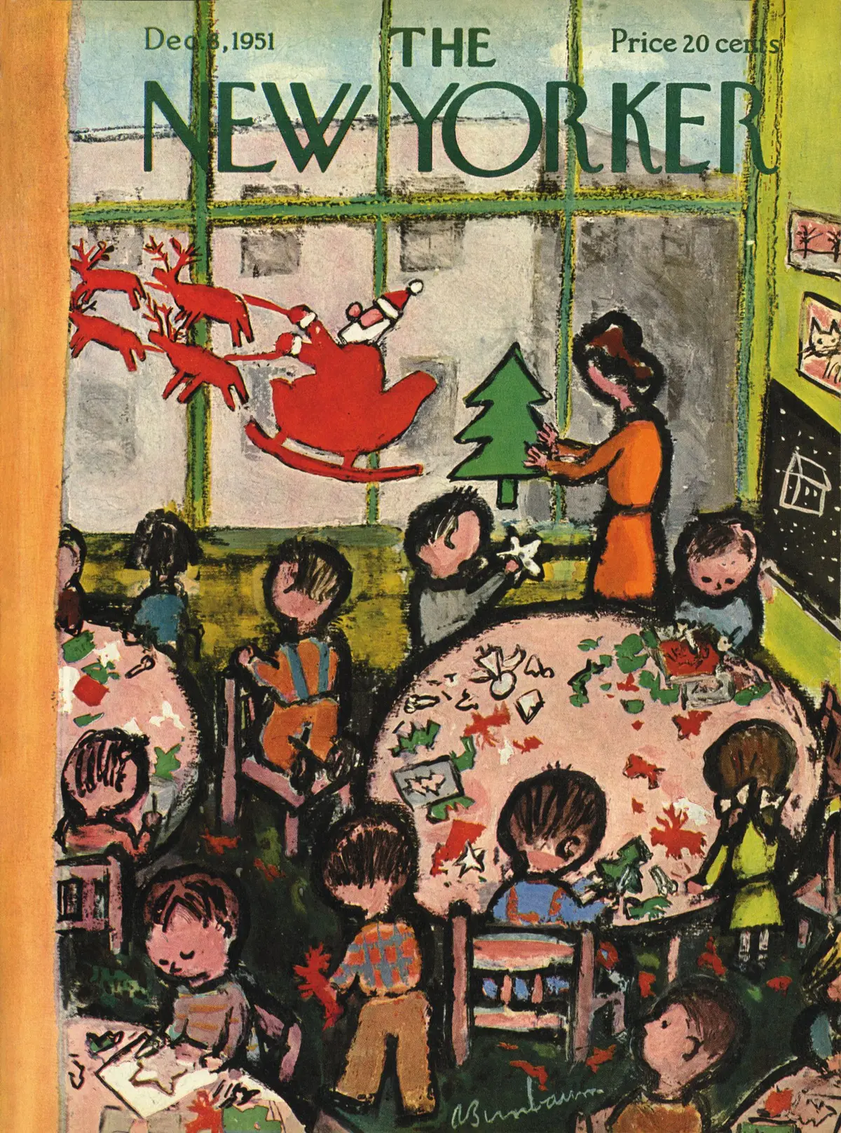 Обложка The New Yorker, 8 декабря 1951, художник Эйб Бирнбаум