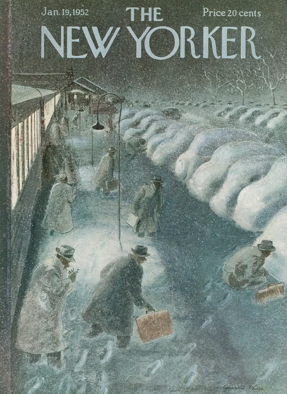 Обложка The New Yorker, 19 января 1952, художник Гарретт Прайс