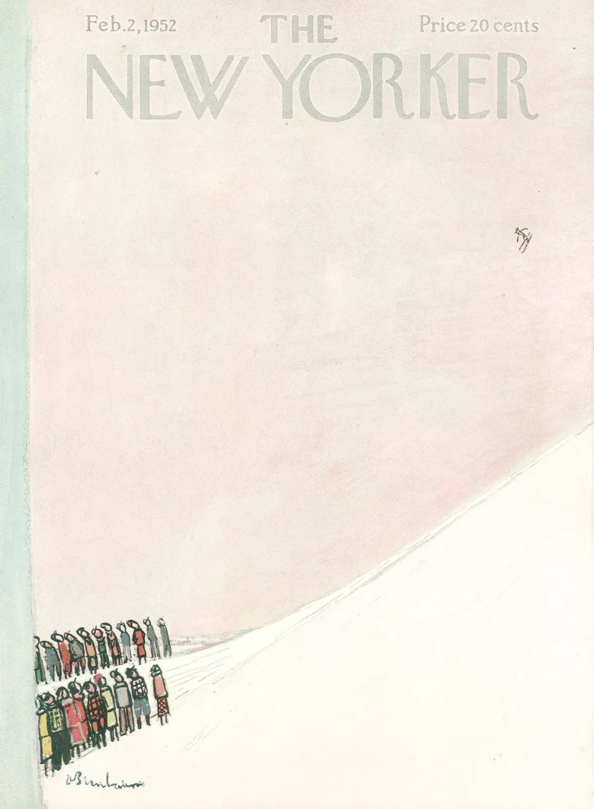 Обложка The New Yorker, 2 февраля 1952, художник Эйб Бирнбаум