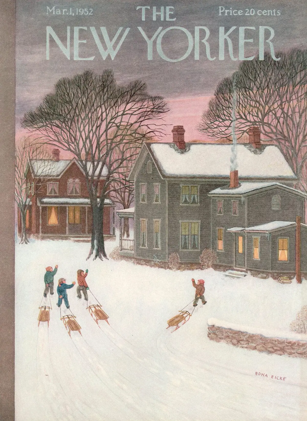 Обложка The New Yorker, 1 марта 1952, художник Эдна Айке