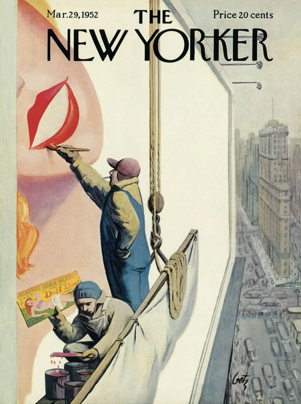 Обложка The New Yorker, 29 марта 1952, художник Артур Гетц