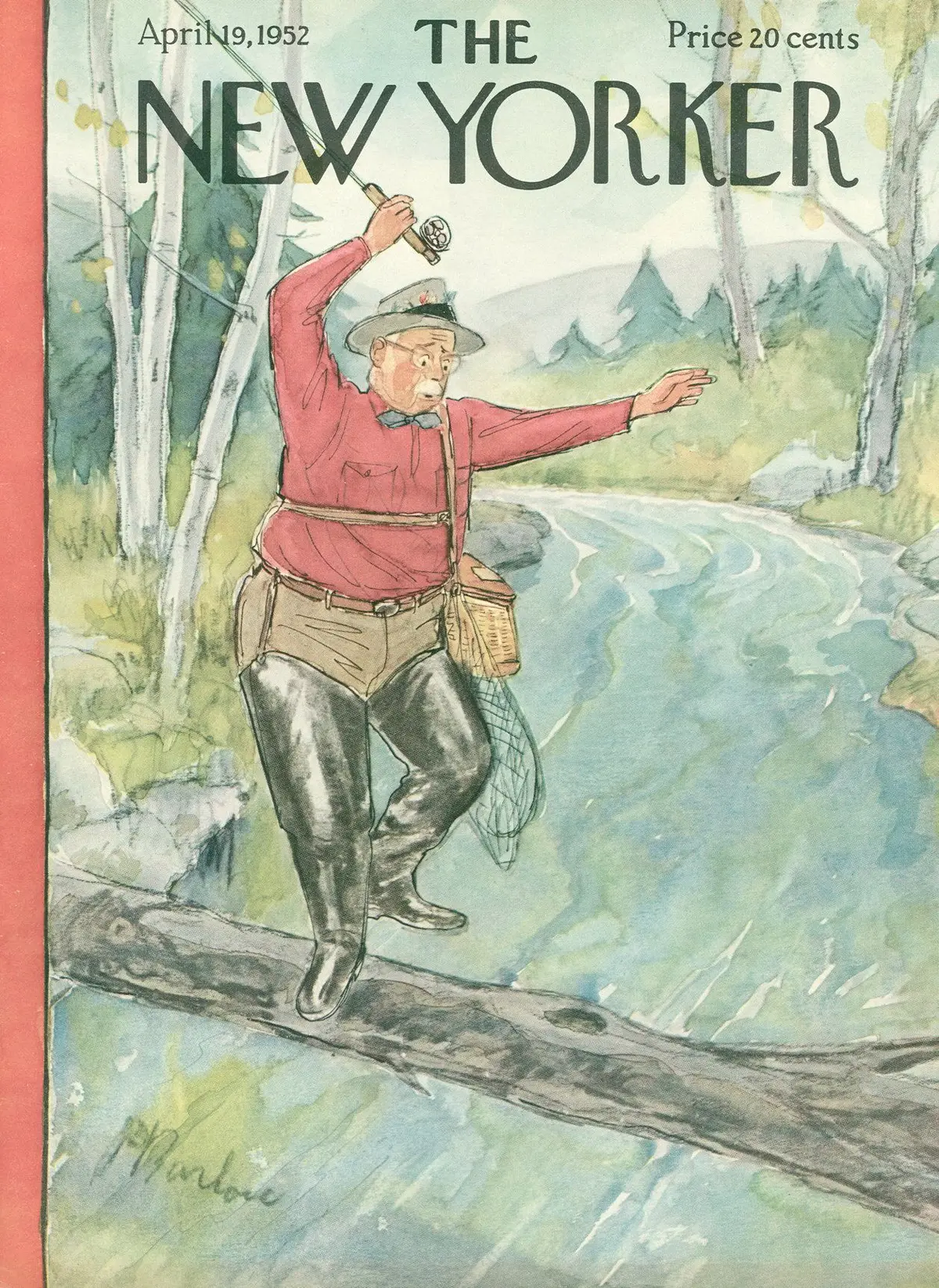 Обложка The New Yorker, 19 апреля 1952, художник Перри Барлоу