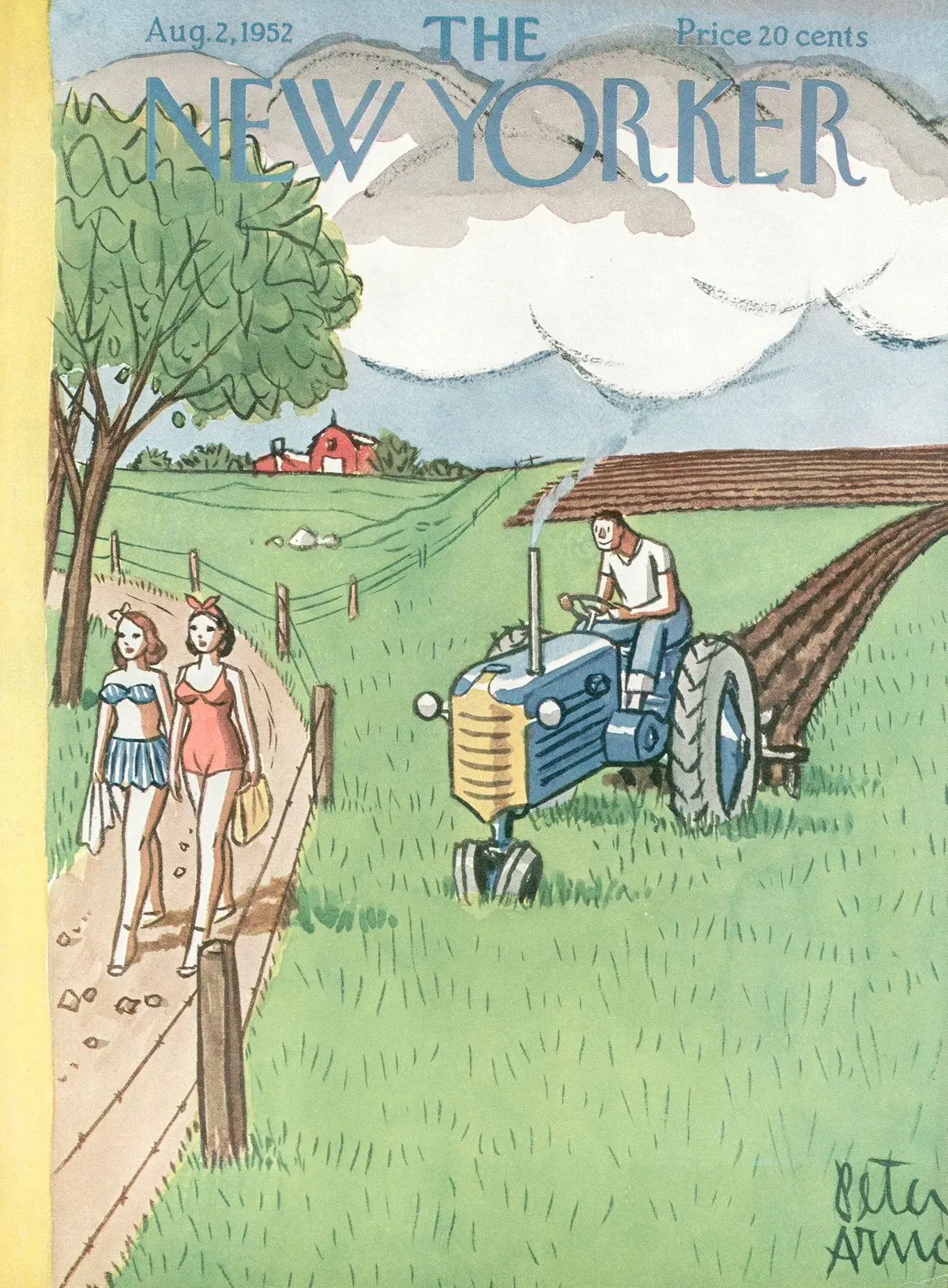 Обложка The New Yorker, 2 августа 1952, художник Питер Арно