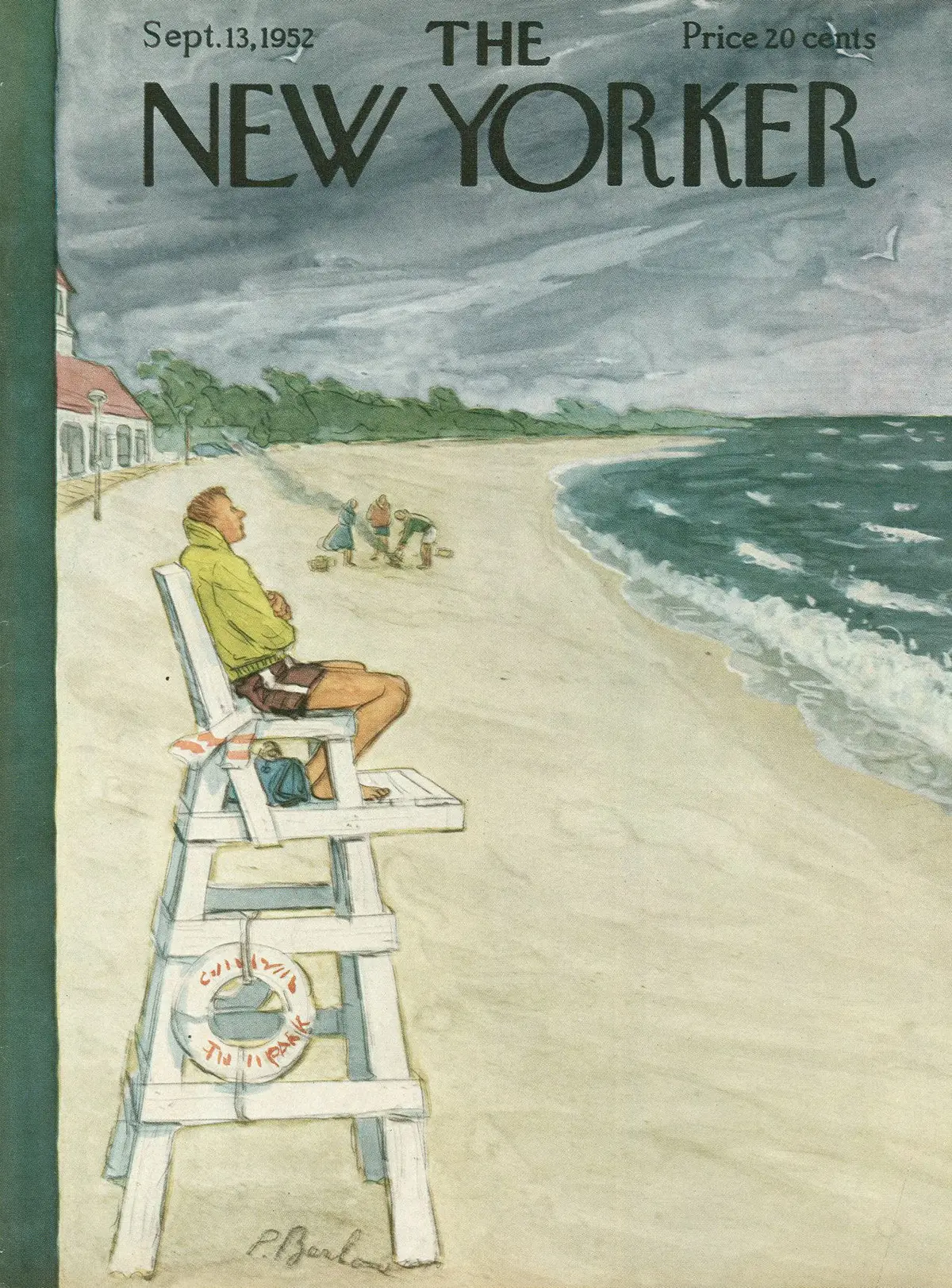 Обложка The New Yorker, 13 сентября 1952, художник Перри Барлоу