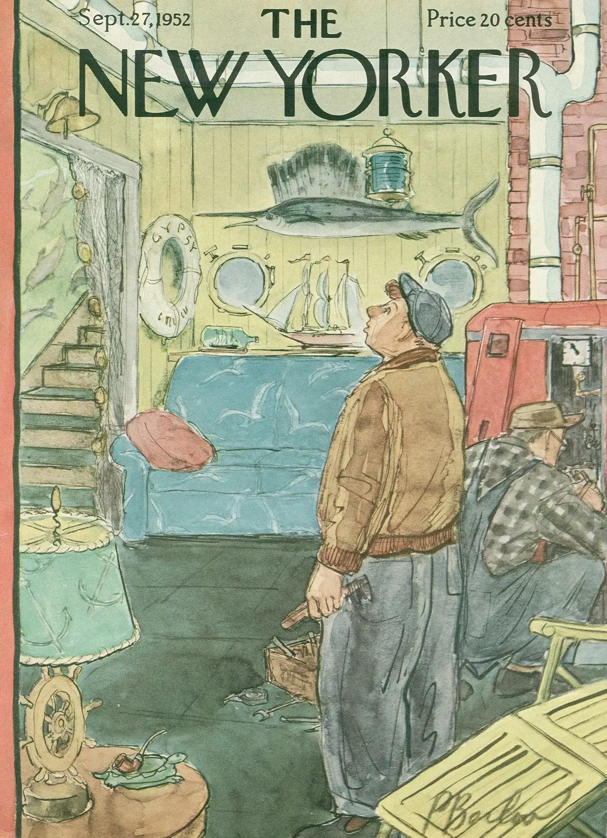 Обложка The New Yorker, 27 сентября 1952, художник Перри Барлоу