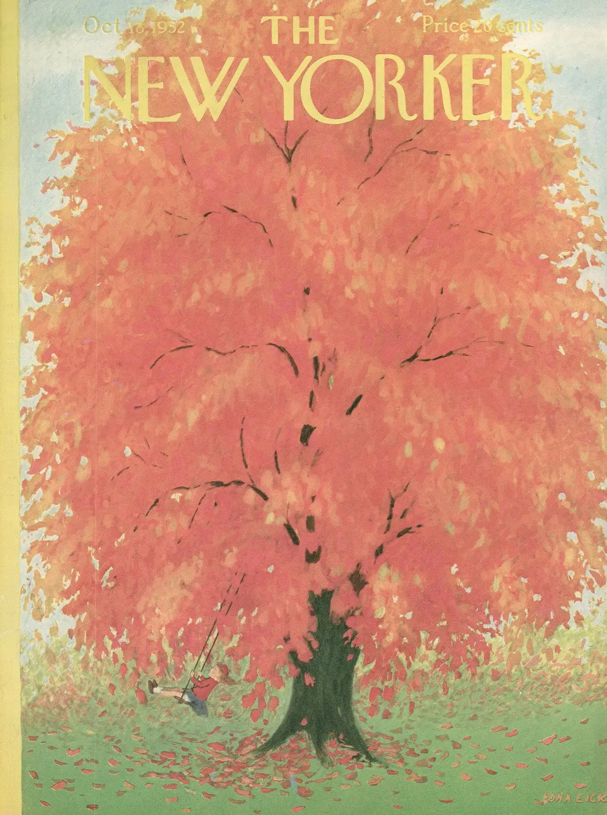 Обложка The New Yorker, 18 октября 1952, художник Эдна Айке