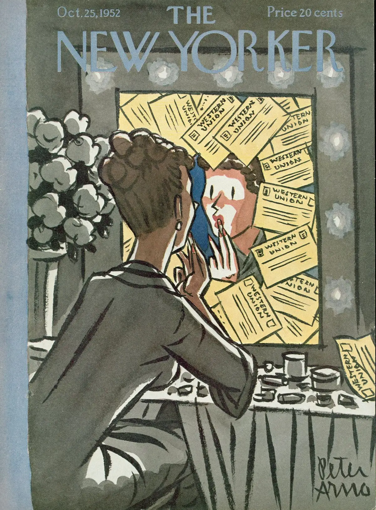 Обложка The New Yorker, 25 октября 1952, художник Питер Арно