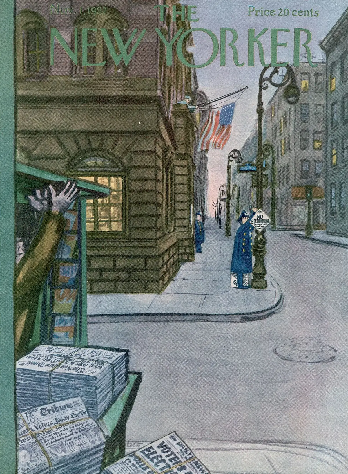 Обложка The New Yorker, 1 ноября 1952, художник Артур Гетц