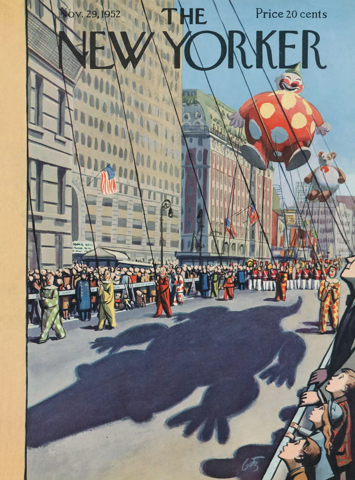 Обложка The New Yorker, 29 ноября 1952, художник Артур Гетц